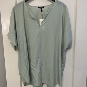 NEW! Eileen Fisher Split Neck Top size XL